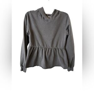 Maurices Charcoal Gray Peplum Hoodie